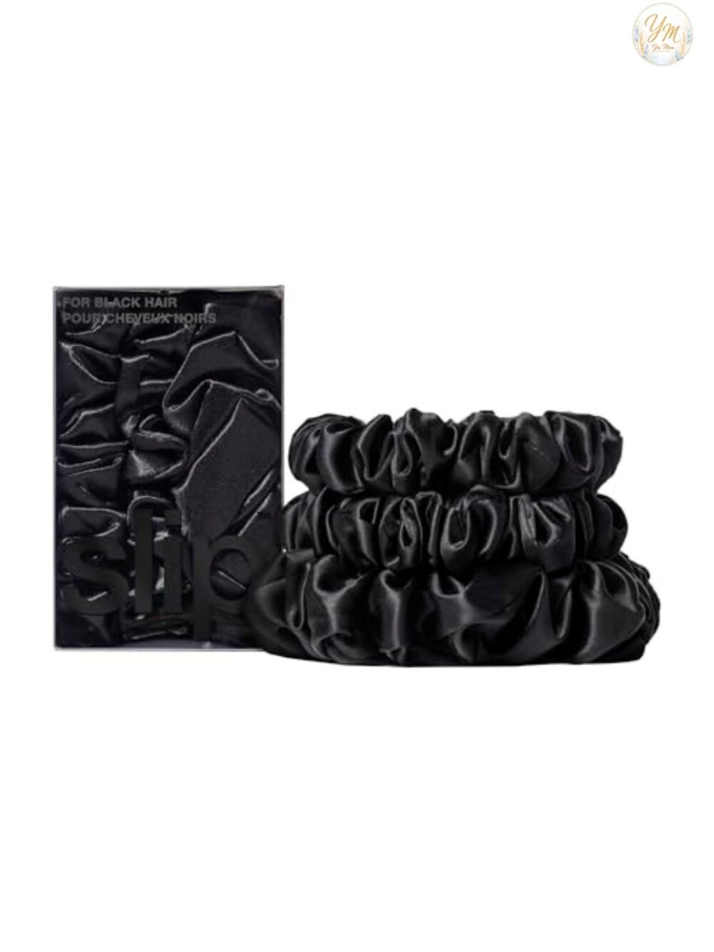 Silk Scrunchie Set of 3 - 22 Momme Mulberry Silk Hair Ties, Gentle Hold
